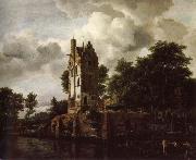 Jacob van Ruisdael Reconstruction of the ruins of the Manor Kostverloren oil painting on canvas